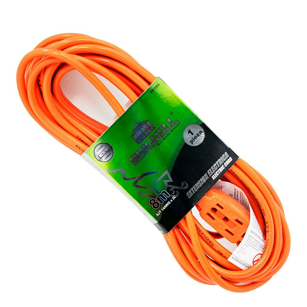 EXTENSION ELECTRICA NARANJA 8 MTS