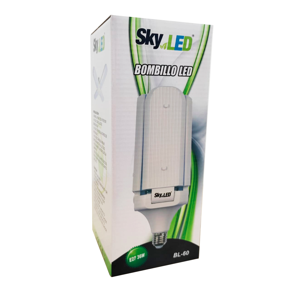 BOMBILLO LED 36 W HELICE 4 ASPAS BL60