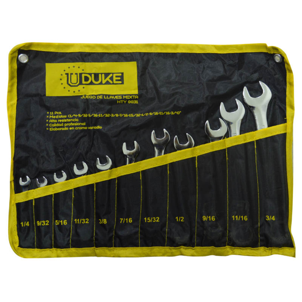 LLAVE MIXTA UDUKE 11 PCS PULG CRV