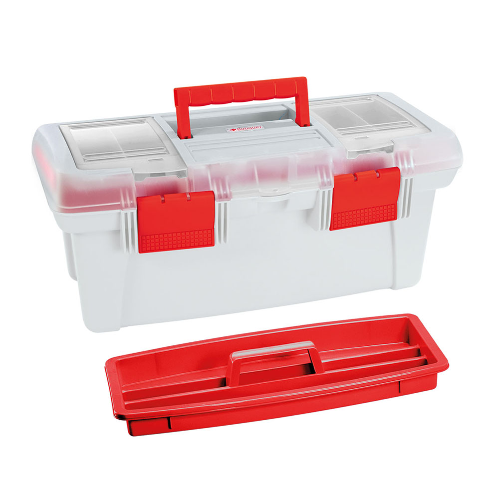 CAJA BOTIQUIN 18" BLANCO NATURAL ROJO RIMAX (12246)