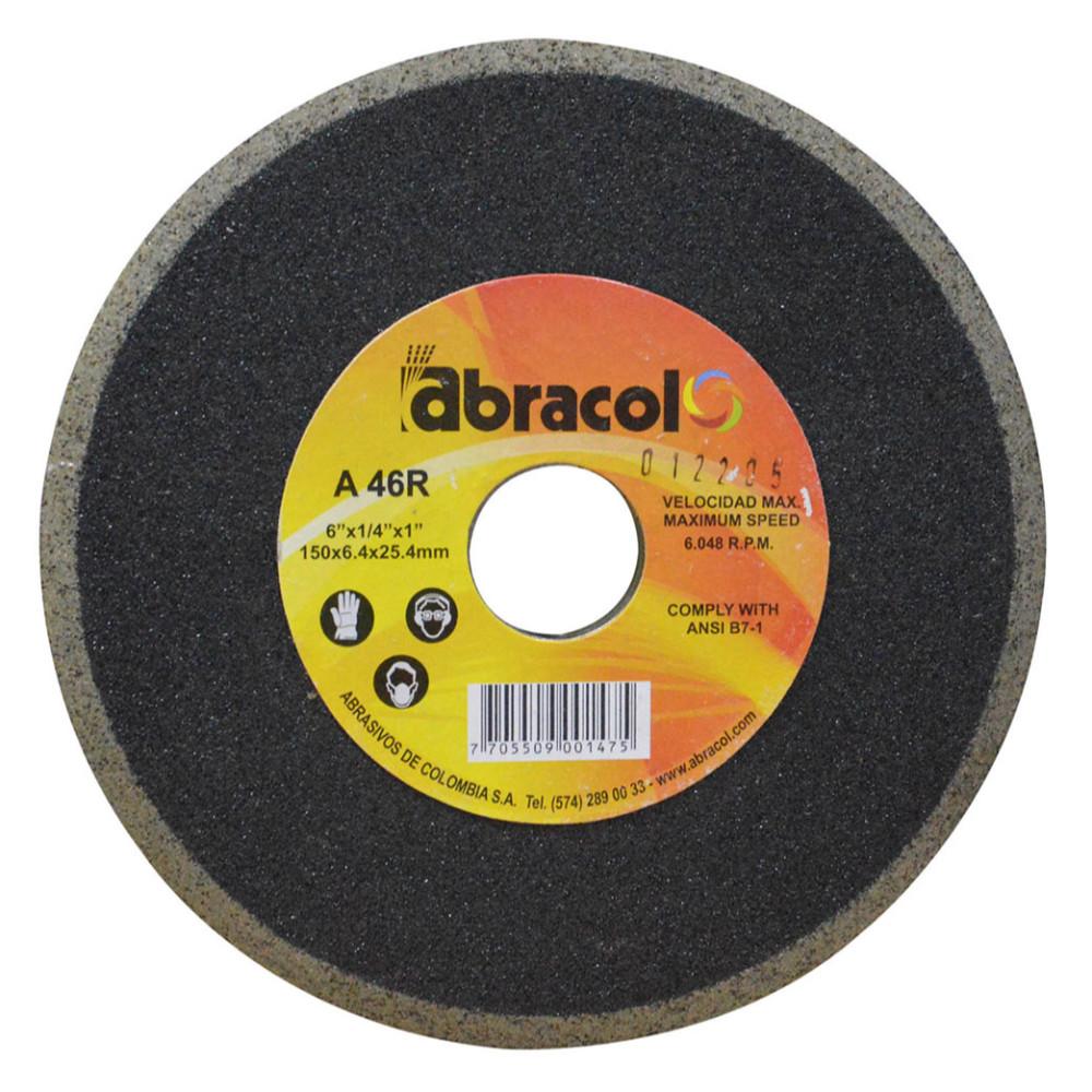 DISCO PIEDRA PARA AFILAR CUCHILLA DE GUADAÑA ABRACOL 6" A46
