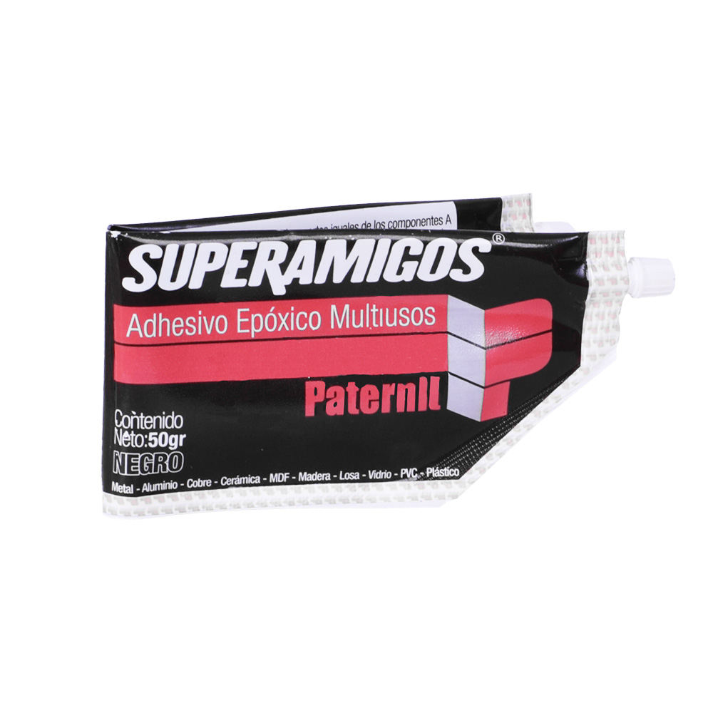 PEGATANQUE SUPERAMIGOS EPOXI NEGRO 50 GRMS SACHET (PATERNIT)