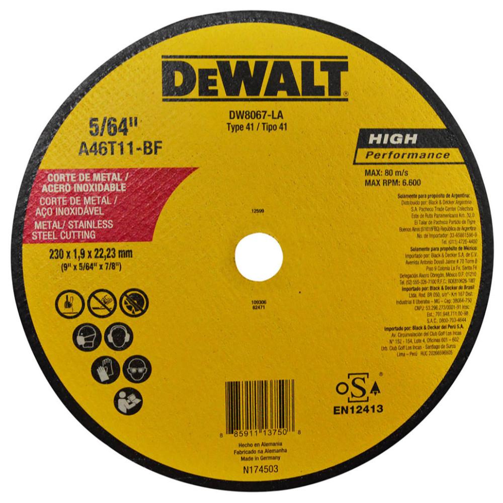 DISCO DEWALT CORTE METAL 9 (DW8067)