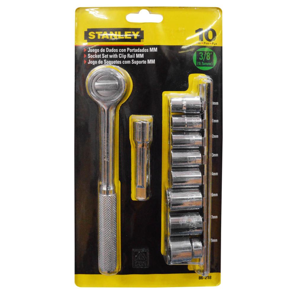 RACHE CON COPAS STANLEY 3/8 X 10 PCS PULGADA (86-219)