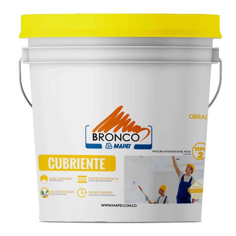 PINTURA VINILO CUBRIENTE CUÑETE BLANCO TIPO 2 BRONCO (4BH4300019)
