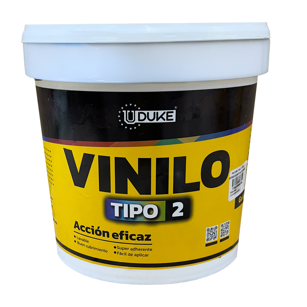 PINTURA VINILO TIPO 2 INTERIOR BLANCO ALMENDRA GALON (UDUKE)