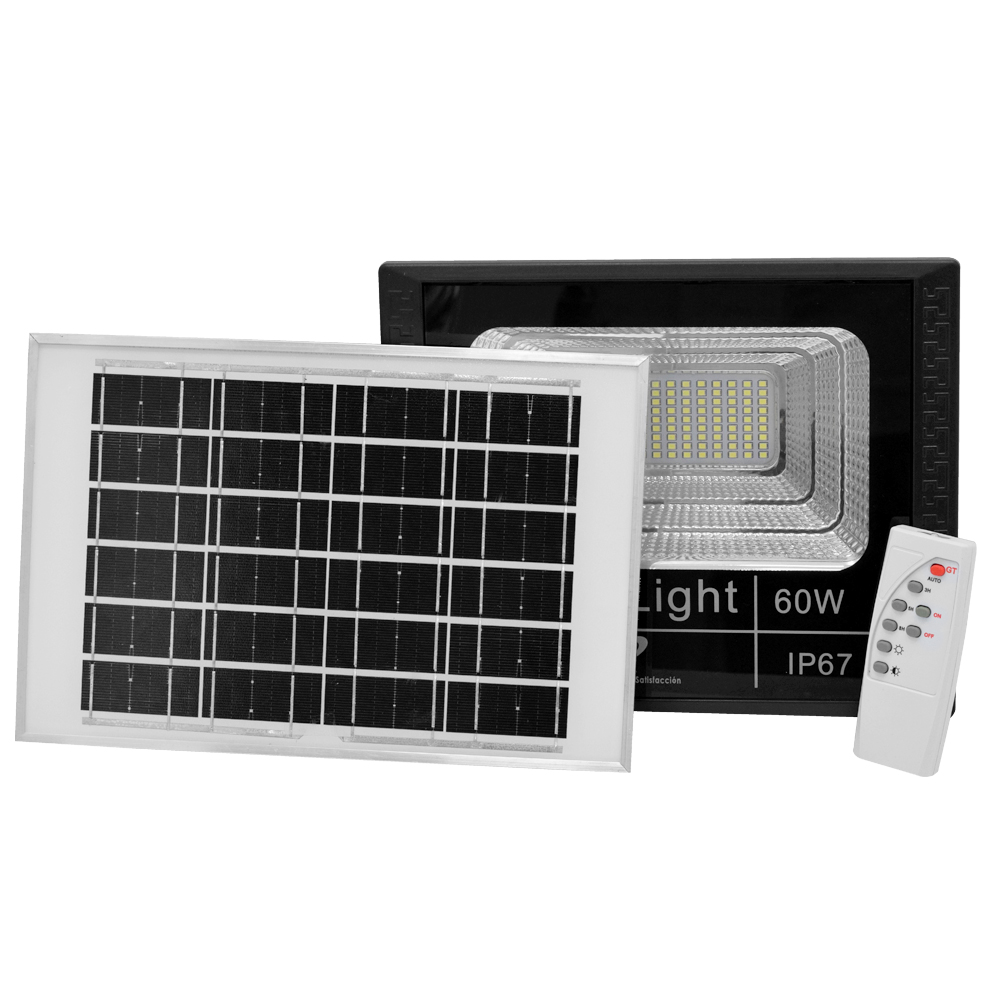 REFLECTOR LED 60W LUZ DIA + PANEL SOLAR (IP65) (INFRS2-60W)