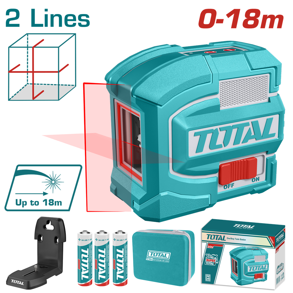 NIVEL LASER 0-18M LUZ ROJA INDUSTRIAL SUPER TOTAL (TLL156503)