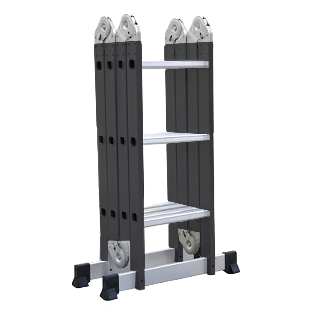 ESCALERA MULTIPOSICIONES NEGRA 16 PELDAÑOS VHARBOR SIN PLATAFORMA (4.8MTRS)(150KLS)(HT3163)