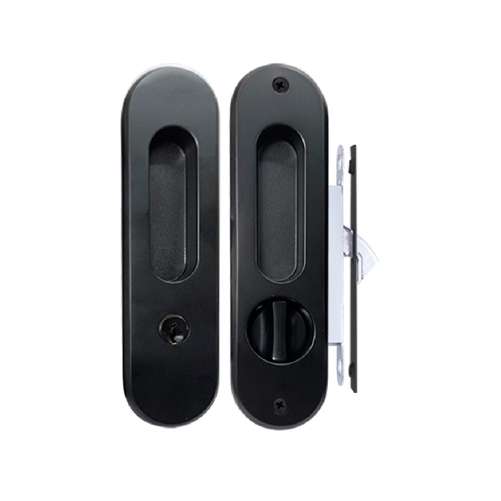 CERRADURA PARA PUERTA CORREDIZA LAVE-PERILLA NEGRA (779302)