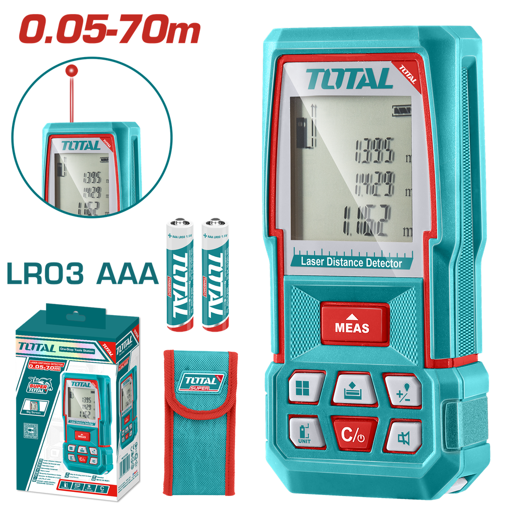 MEDIDOR DE DISTANCIAS LASER 60MTS TOTAL (TMT57026)