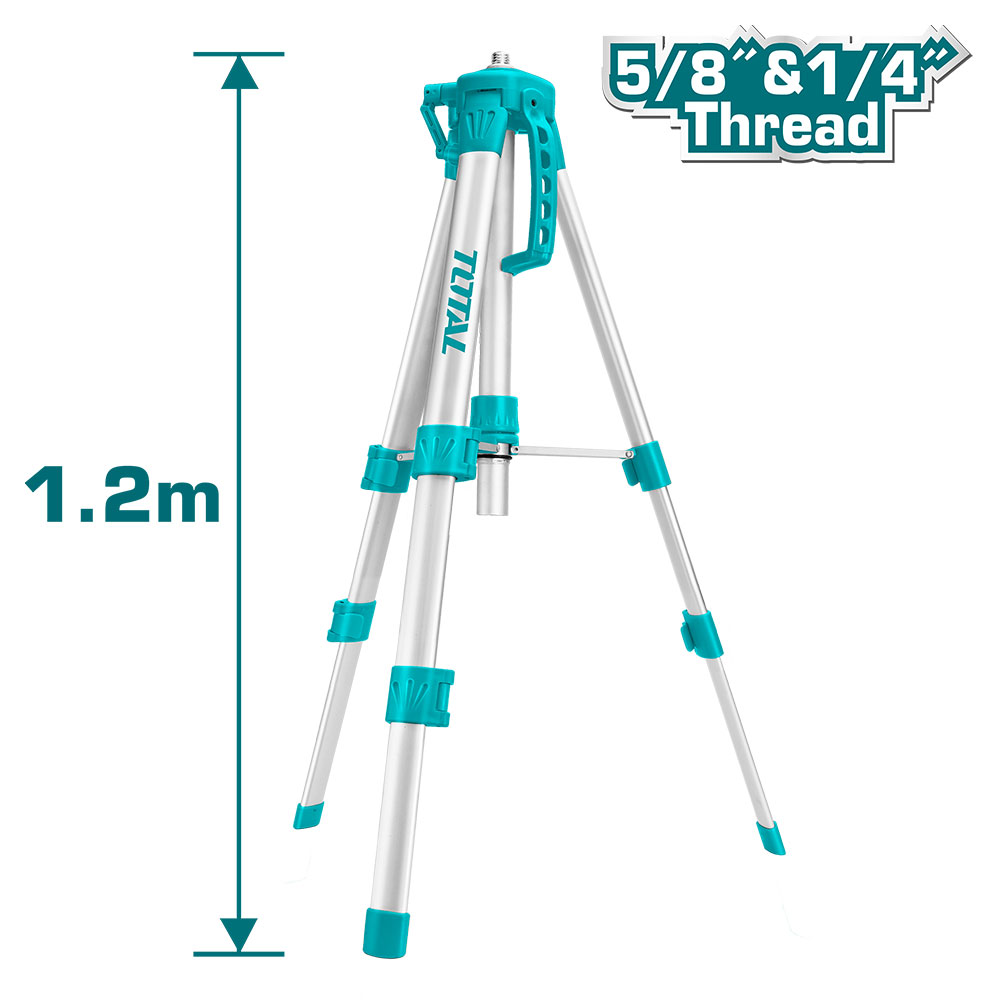 TRIPODE 1200MM ALUMINIO TUERCAS DE 5/8 Y 1/4 TOTAL (TLLT01152)