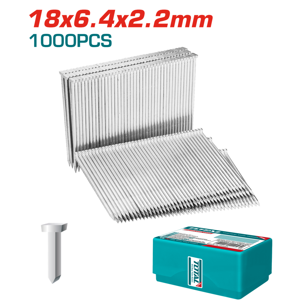 CLAVO 18MM PARA CLAVADORA NEUMATICA 1000 PZS TOTAL (TAC918183)