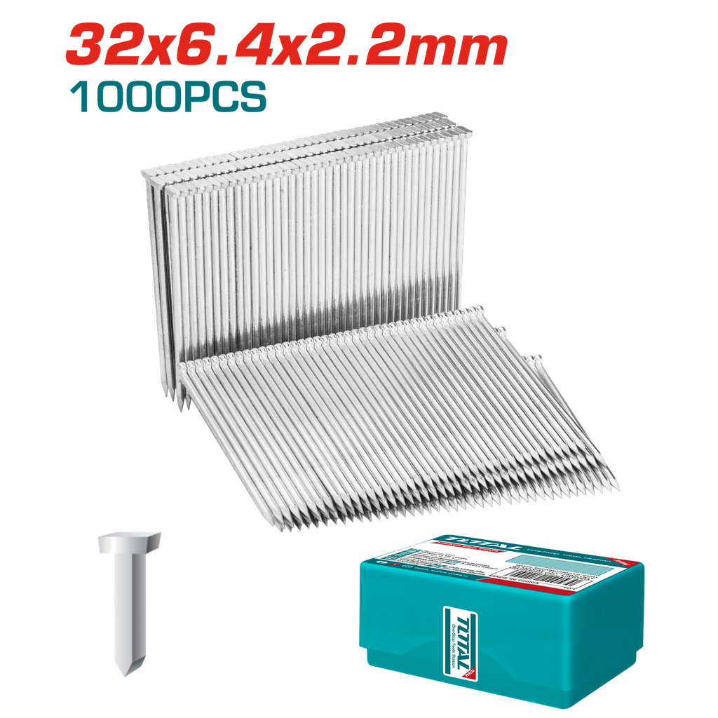 CLAVO 32MM PARA CLAVADORA NEUMATICA 1000 PZS TOTAL (TAC918323)