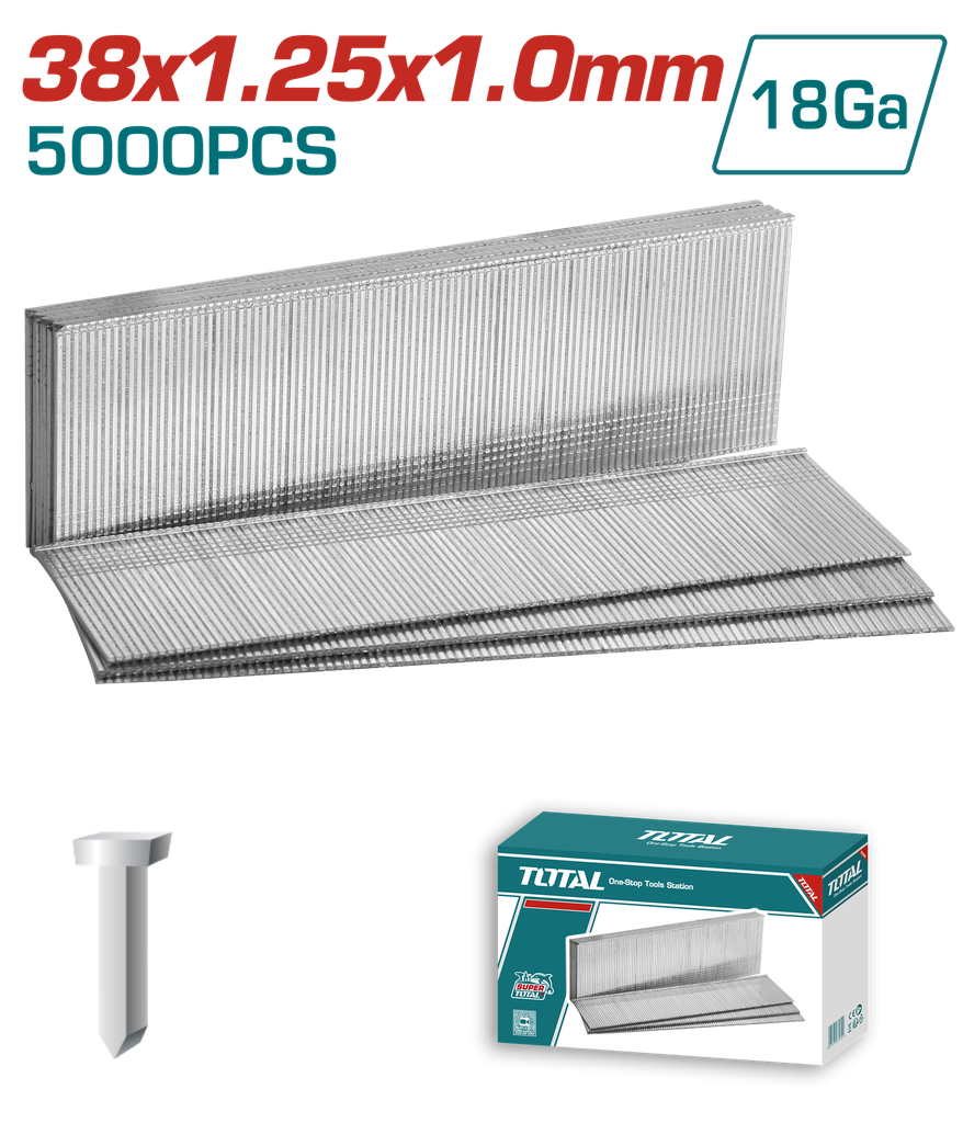 CLAVO 38MM PARA CLAVADORA NEUMATICA 5000 PZS TOTAL (TAC918381)