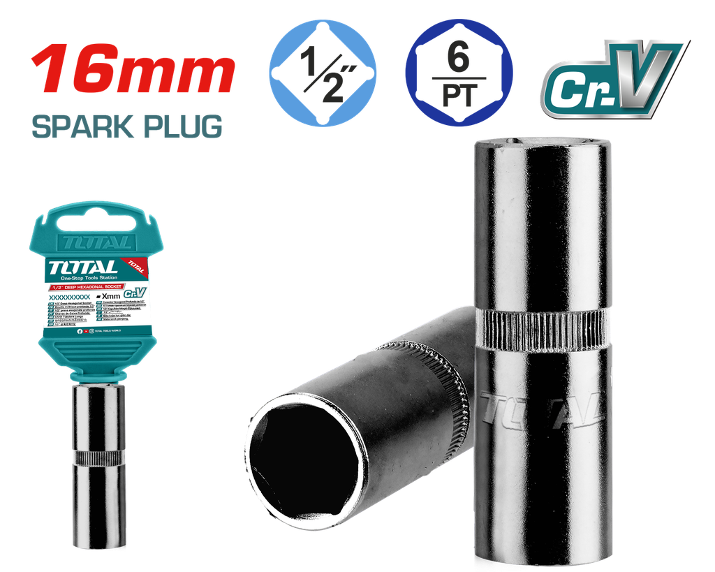 COPA BUJIA 1/2" 16MM INDUSTRIAL SUPER TOTAL (THSPS12166)