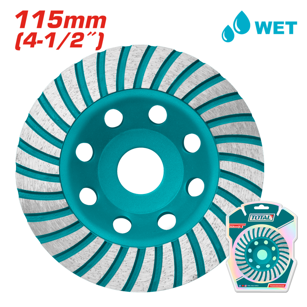 DISCO COPA PULIR TURBO SEGMENTADO 4-1/2" SUPER TOTAL (TAC2411151)