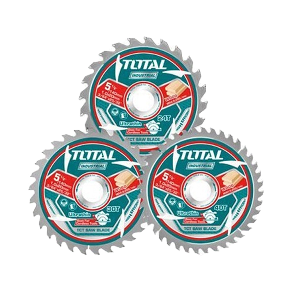 DISCO CORTE MADERA 6 1/2" JUEGO X 3 UNIDADES INDUSTRIAL  SUPER TOTAL (TAC236165)