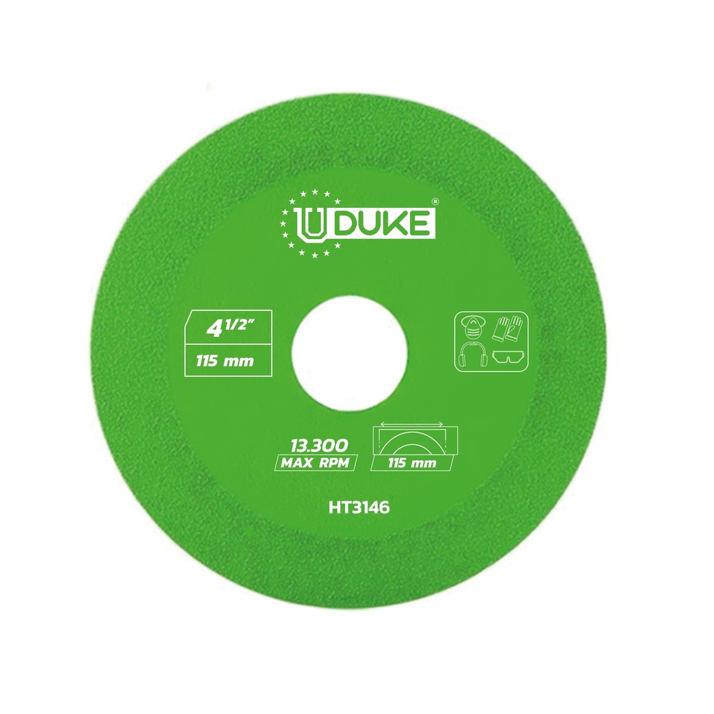 DISCO DE CORTE PARA VIDRIO Y CERAMICA 4-1/2"  UDUKE (HT3146)