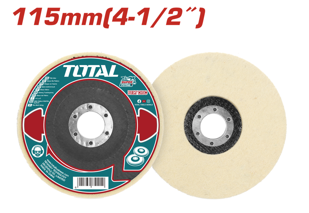 DISCO DE FIELTRO 4-1/2" SUPER TOTAL (TAC671151)