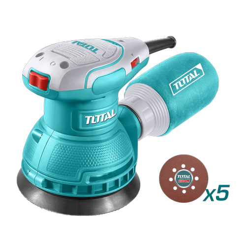 LIJADORA ORBITAL  5" 320W INCLUYE 5 LIJAS INDUSTRIAL  SUPER  TOTAL (UTF2131256)
