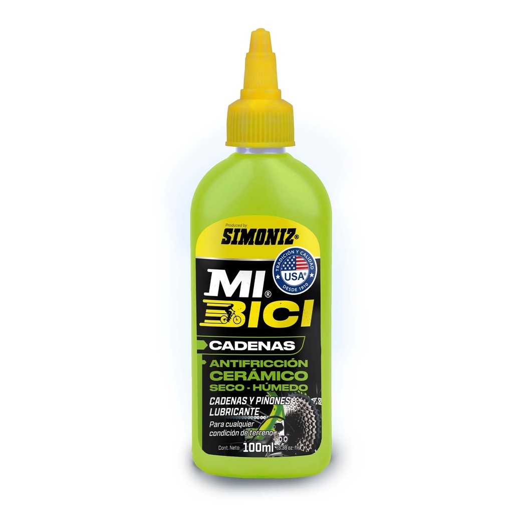 LUBRICANTE CADENAS CERAMICO SIMONIZ MI BICI SECO Y HUM 110ML (209733 )