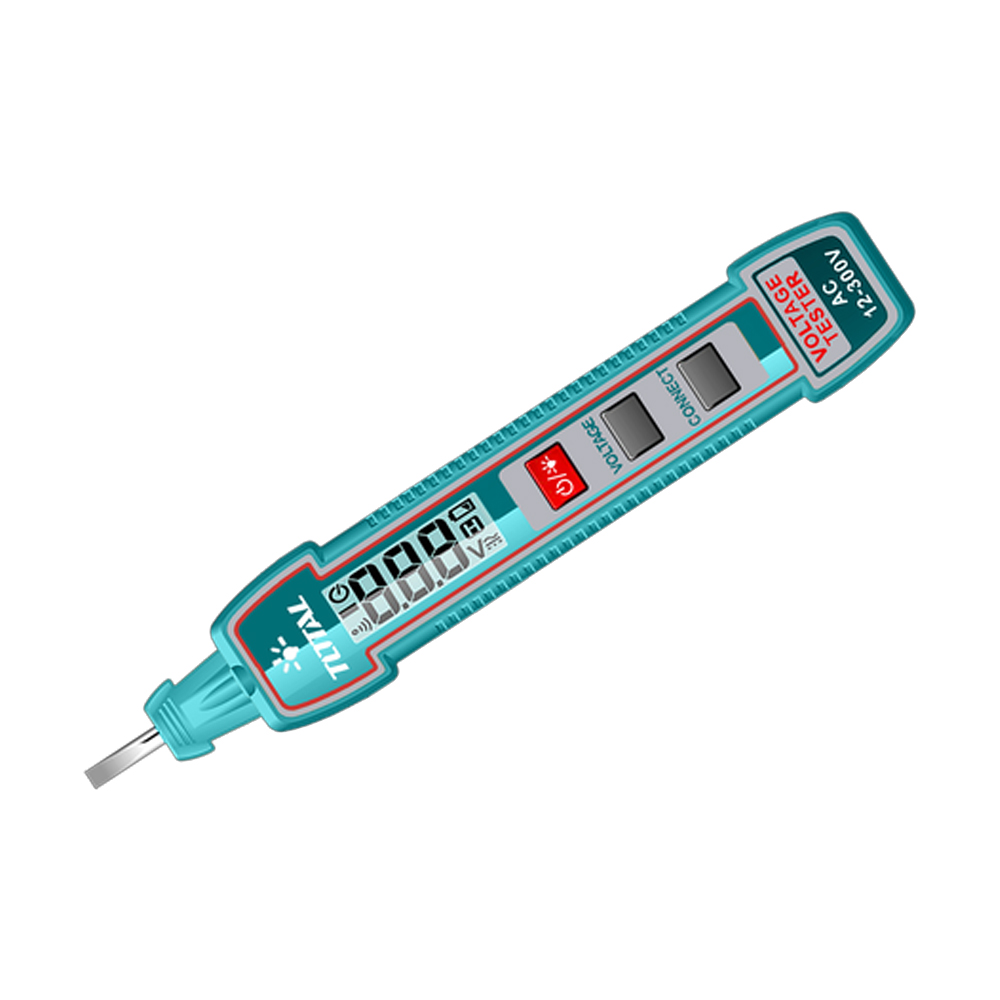 PROBADOR DE CORRIENTE DIGITAL 12V - 300V  INDUSTRIAL SUPER  TOTAL (THTS33001)
