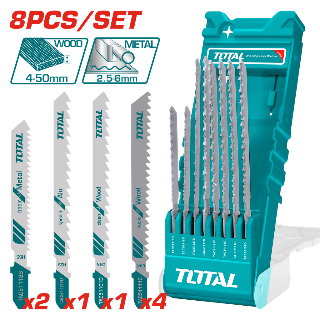SET DE SEGUETA SIERRA SABLE  X2PCS PARA MADERA Y METALES SUPER TOTAL (TACSD7386)
