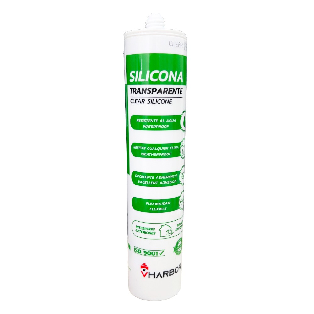 SILICONA TUBO TRANSPARENTE  300ML VHARBOR (HT3117)