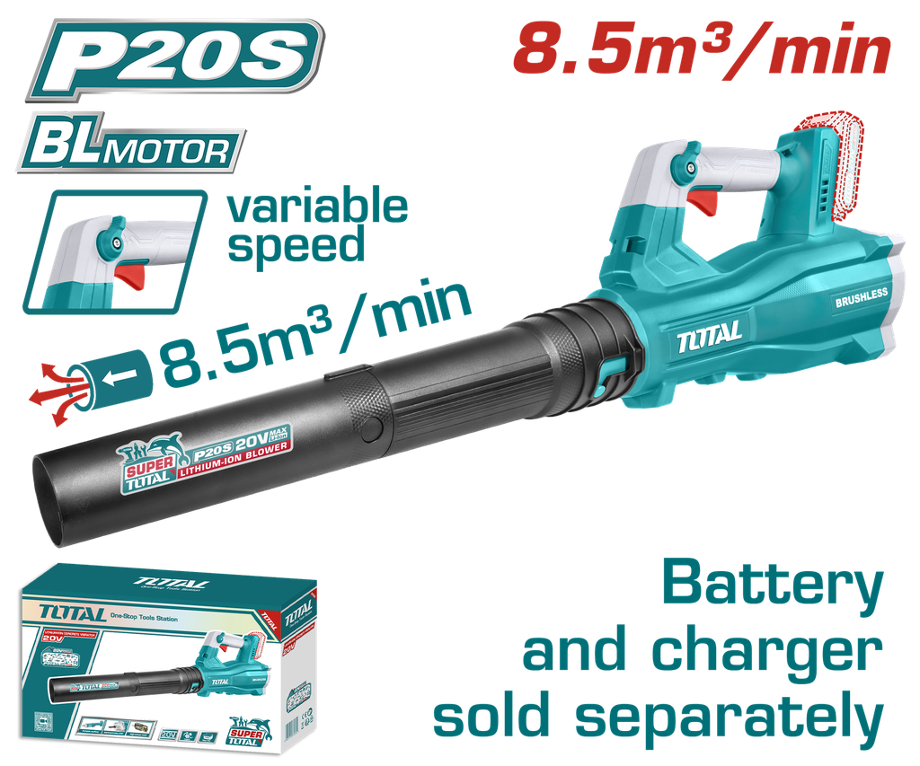SOPLADORA INALAMBRICA 20V BATERIA Y CARGADOR NO INCLUIDO  INDUSTRIAL SUPER  TOTAL (TABLI20428)