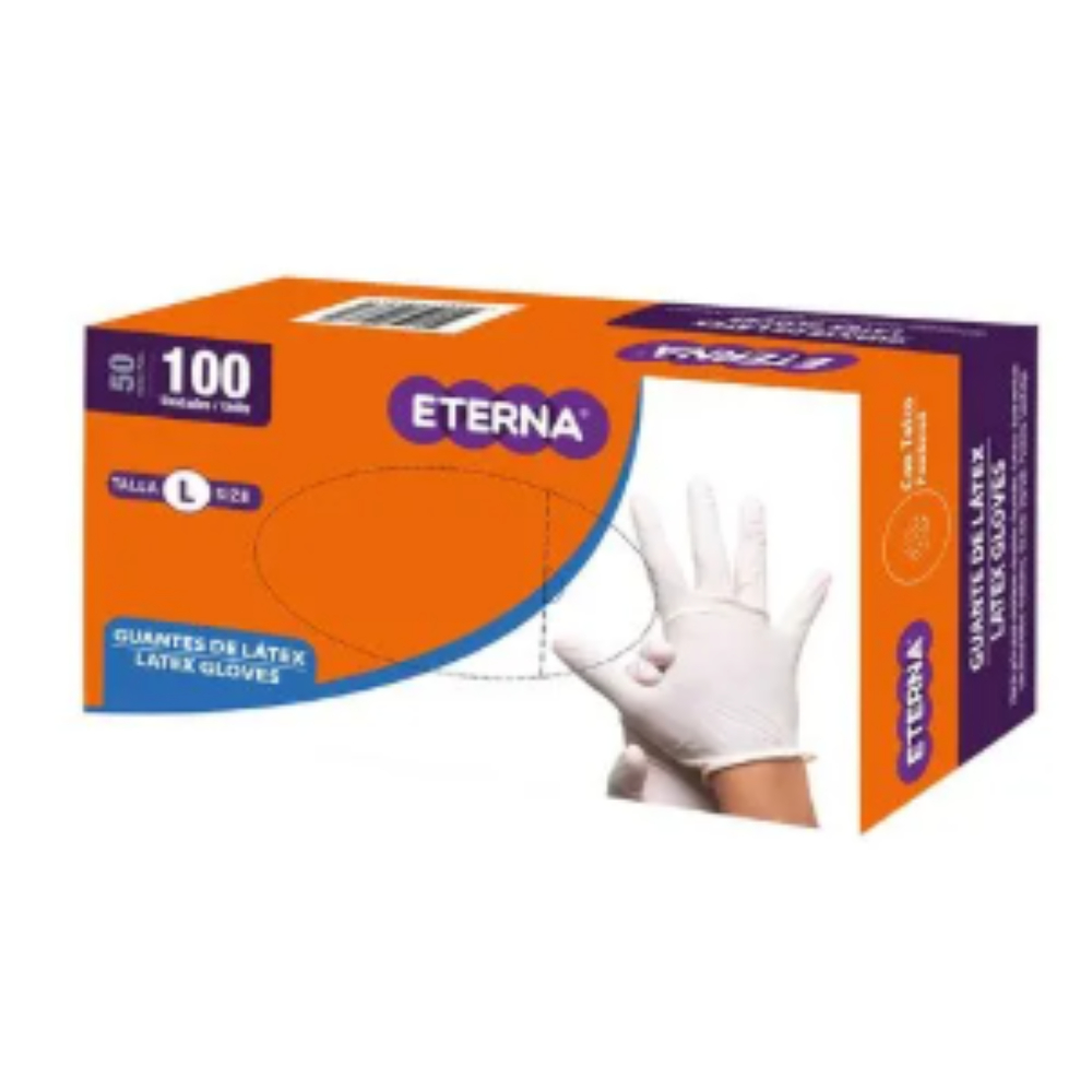 GUANTE ETERNA LATEX L X 100