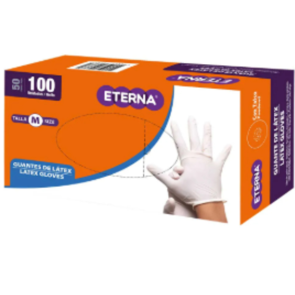 GUANTE ETERNA LATEX M X 100
