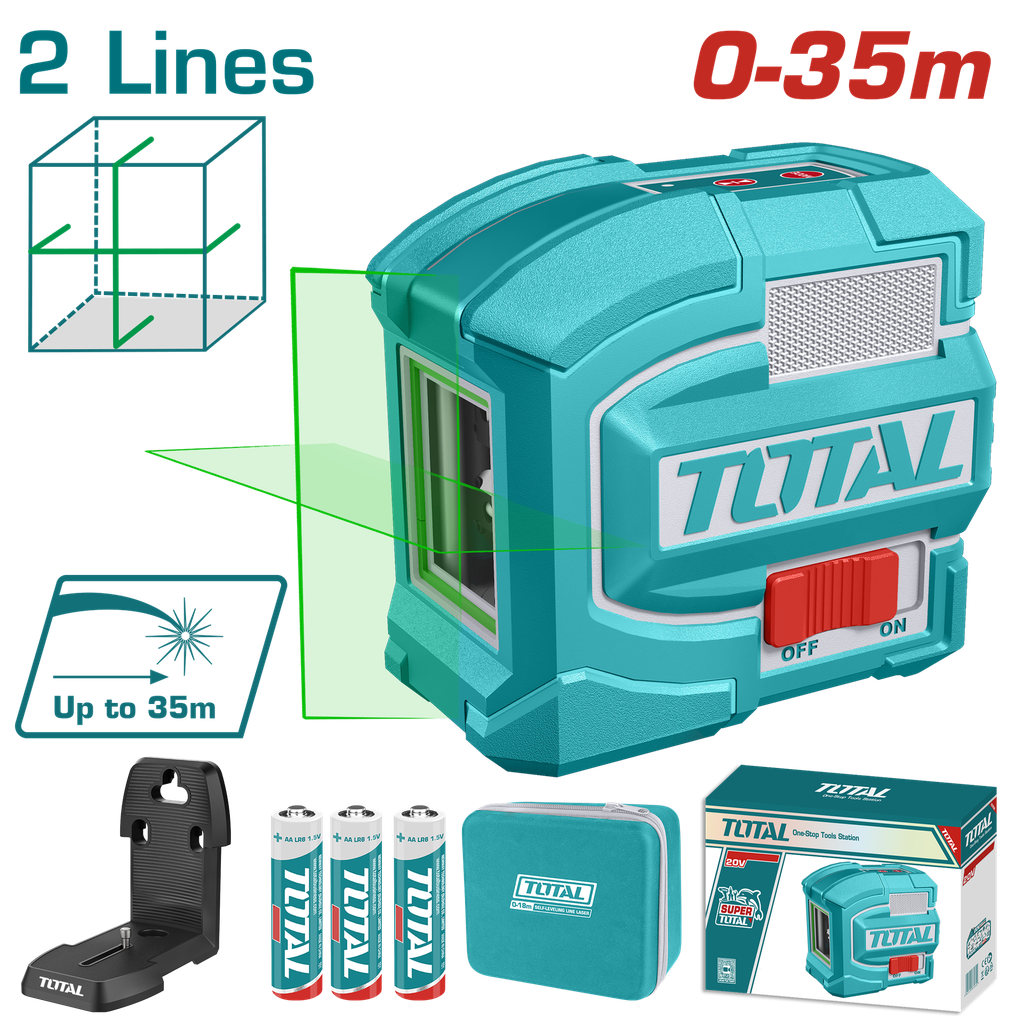 NIVEL LASER 0-35M LUZ VERDE INDUSTRIAL SUPER TOTAL (TLLI56601)