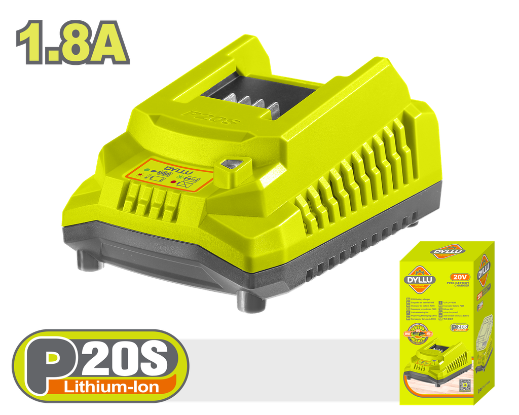 CARGADOR INTELIGENTE  PARA BATERIAS 20V 1.8AH DYLLU (UDTFCP518)