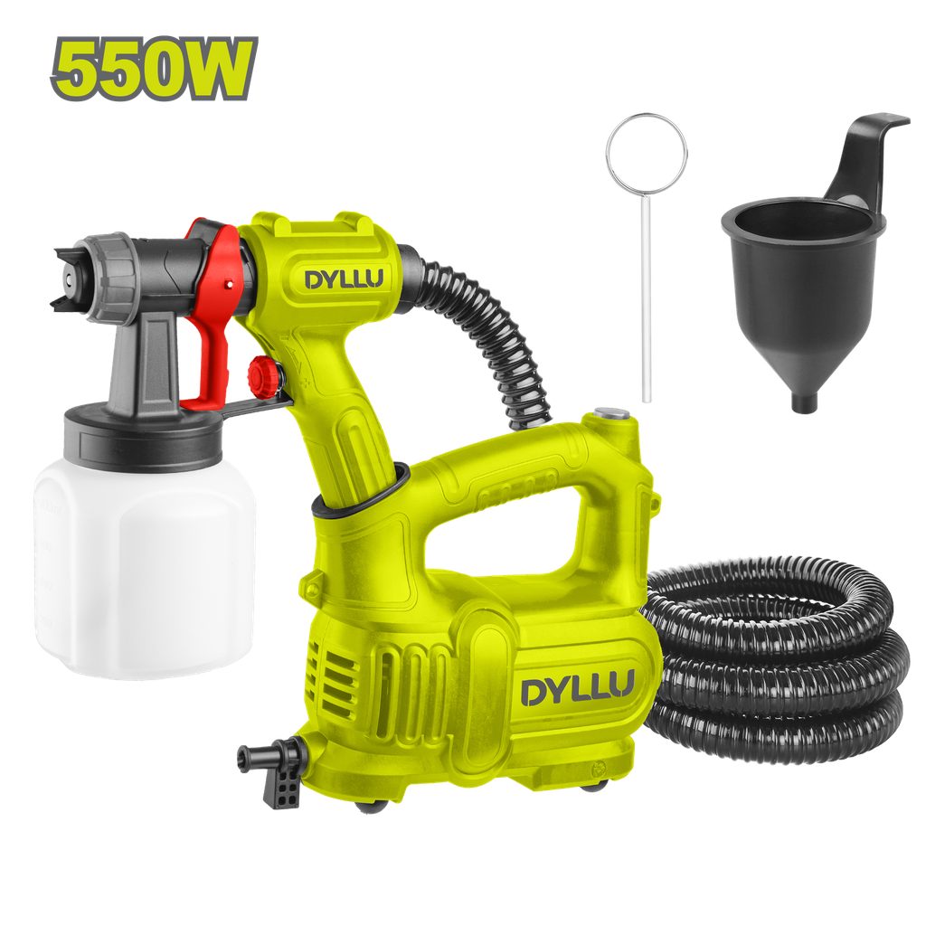 COMPRESOR MINI + PISTOLA INDUSTRIAL VASO PLASTICO 800ML 550W DYLLU (UDTEG2A50)