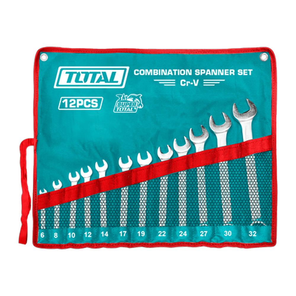 LLAVE MIXTA JUEGO X 12 PZS 6-32MM CRV INDUSTRIAL SUPER TOTAL (THT1022122)