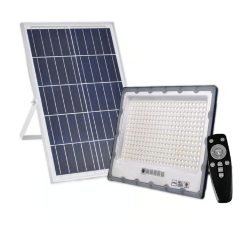 KIT REFLECTOR LED 300W LUZ DIA + PANEL SOLAR (IP65) (6500K) (ZFR798) C/CNTROL 