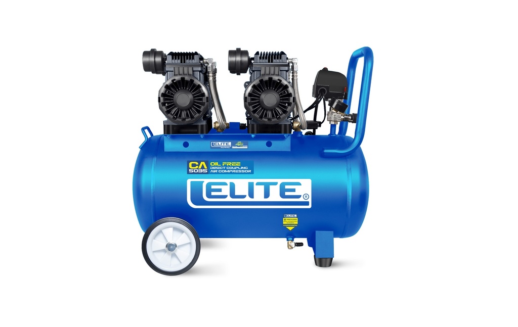 COMPRESOR ELITE 3.5HP TANQUE 50LTS 120PSI EN SERIE LIBRE DE ACEITE (CA5035) 