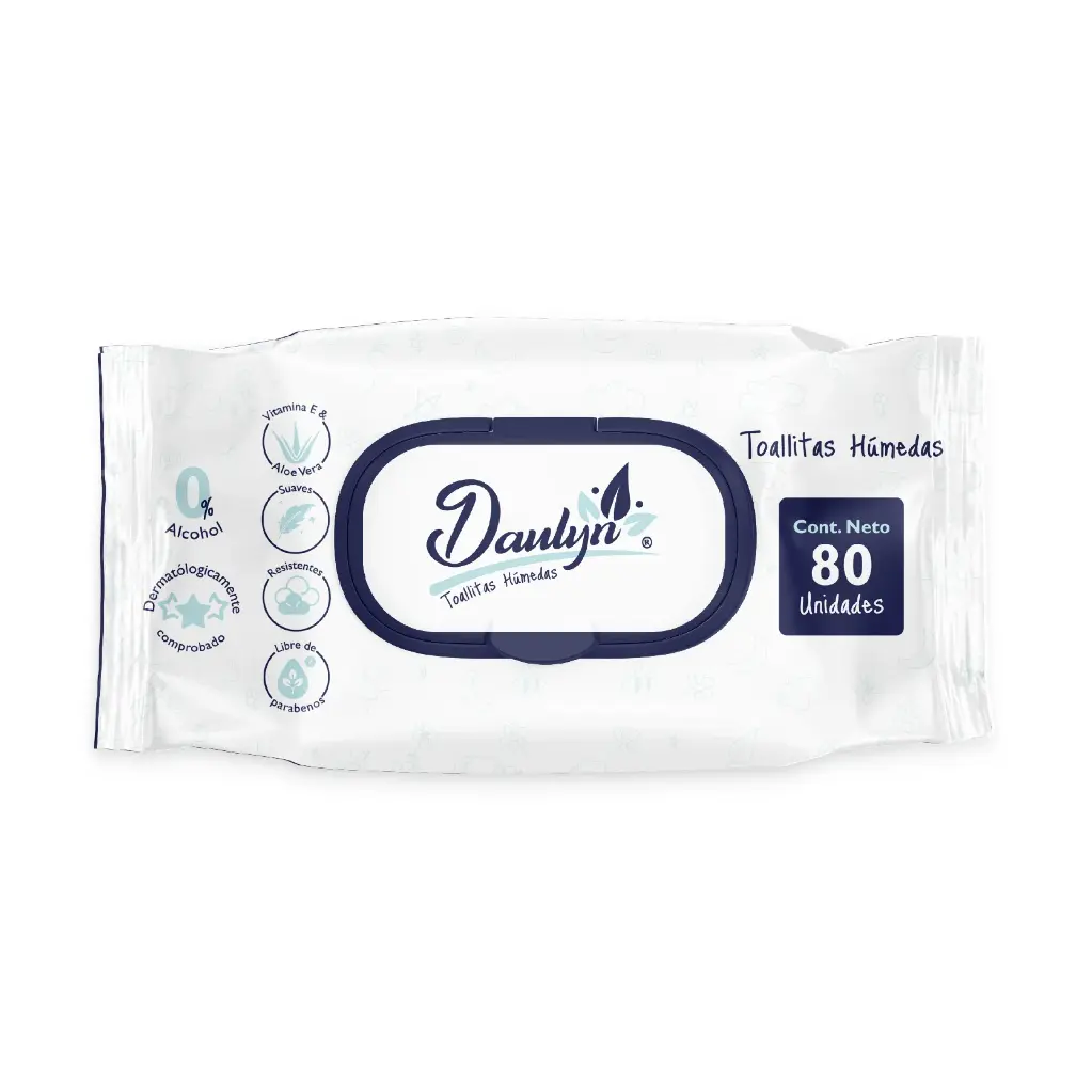 PAÑITOS HUMEDOS DAULYN X 80 UNIDADES