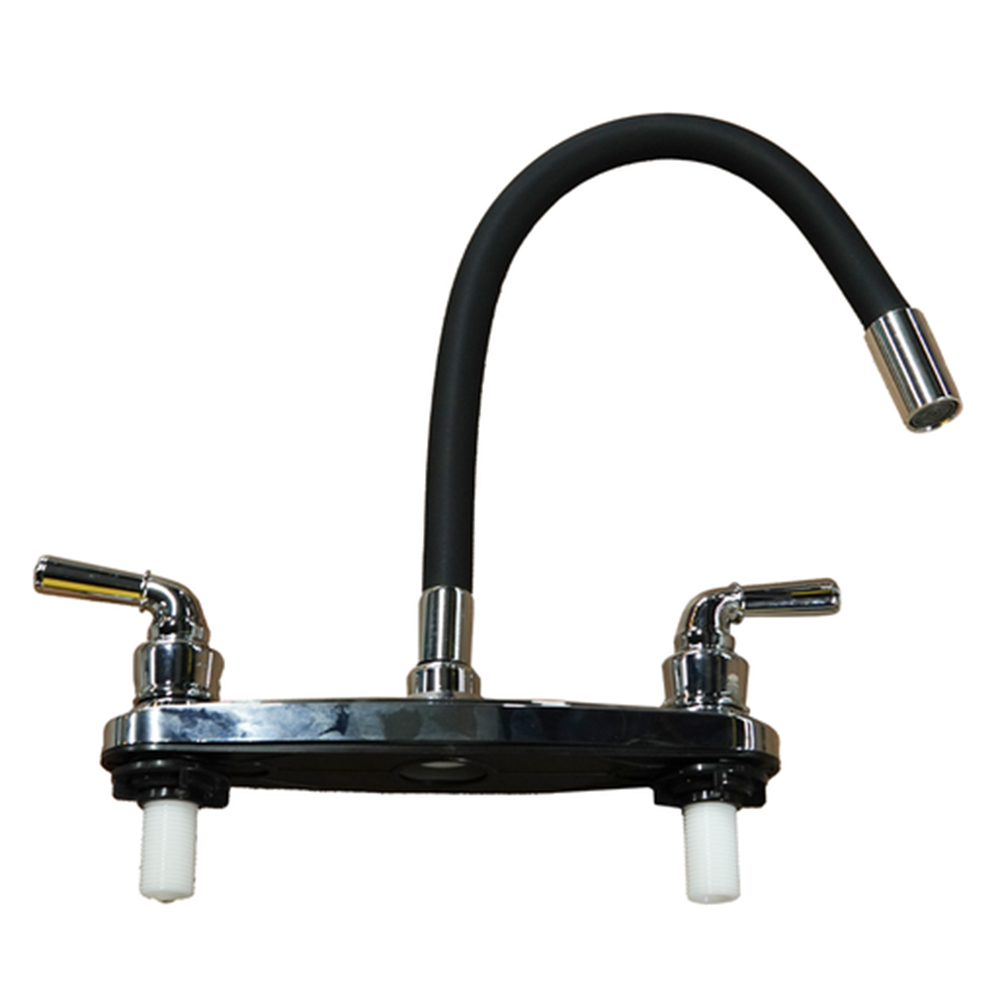MEZCLADOR LAVAPLATOS FLEXIBLE ALETA 8" CROMADO UDUKE  (HT2169)