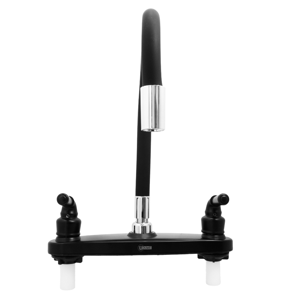 MEZCLADOR LAVAPLATOS FLEXIBLE ALETA 8" NEGRO ABS UDUKE  (HT2170)