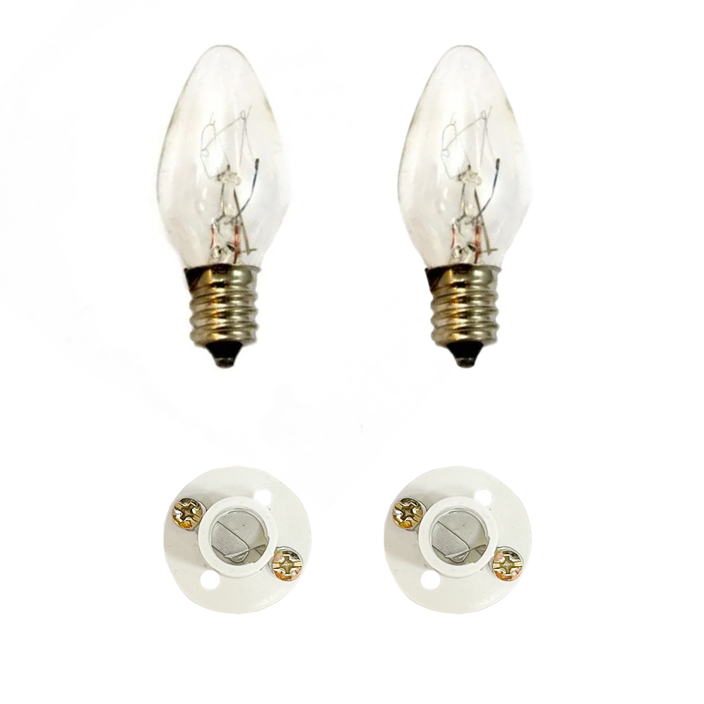 BOMBILLO CANDELABRRO SENCILLO BLACO+SOKET CANDELABRO PASTA PQTX2 UDUQUE