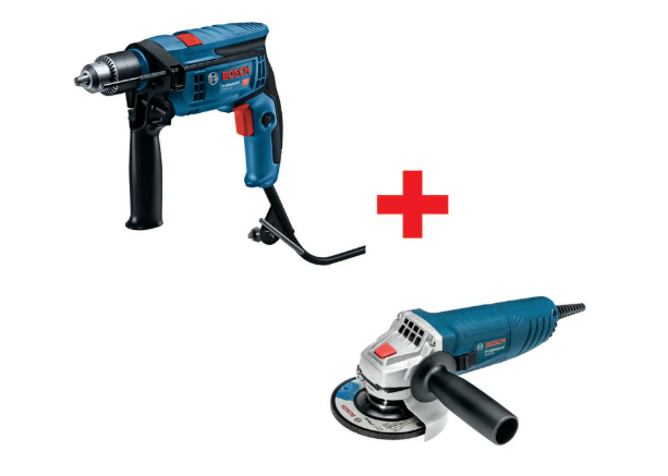 COMBO PULIDORA BOSCH 41/2" 850W EJE 14MM (GWS850) 12000 RPM + TALADRO BOSCH 1/2 550W GSB550