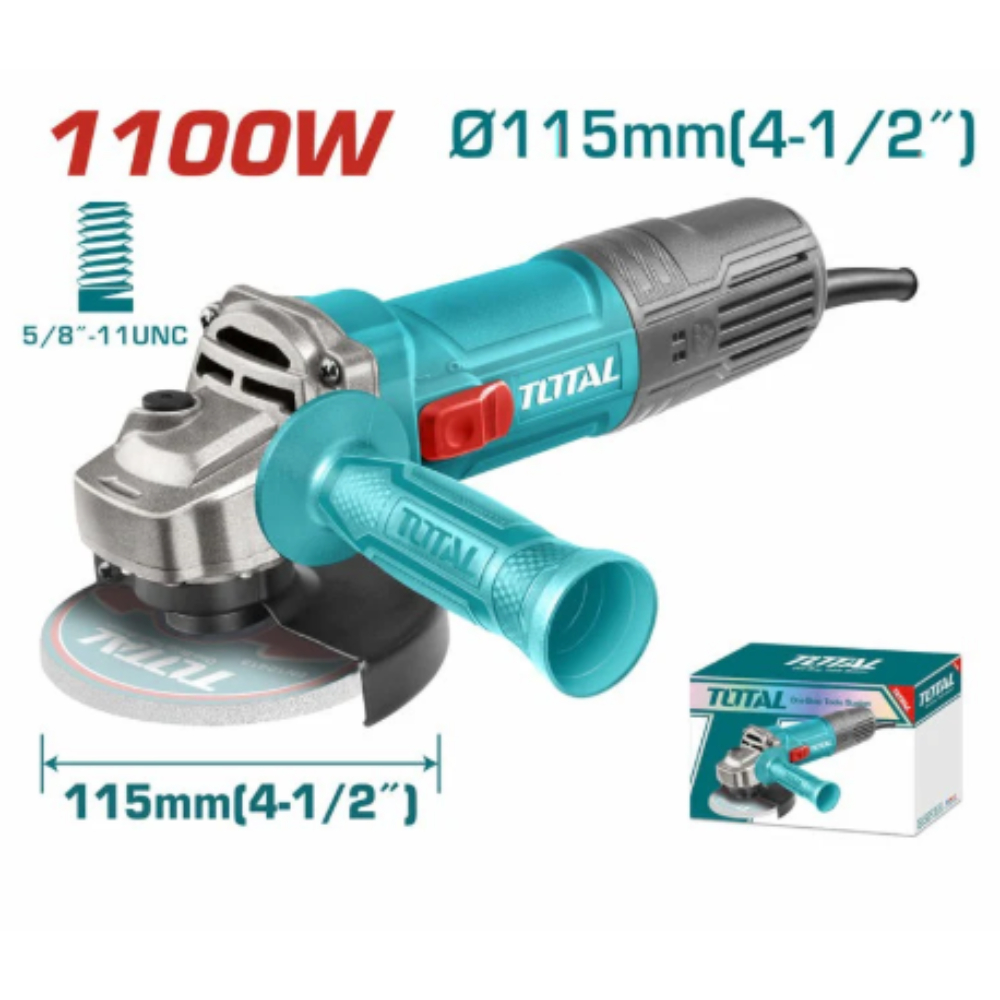 PULIDORA 4 1/2  1100W INCLUYE MANGO AUXILIAR  INDUSTRIAL TOTAL (UTG110125363)