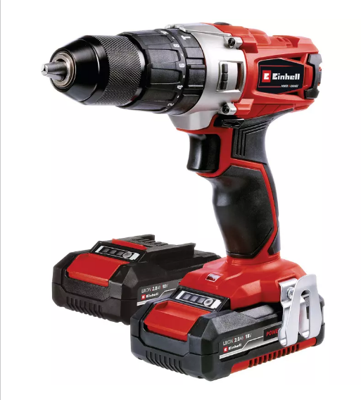 TALADRO INALÁMBRICO DE PERCUSIÓN 18V  1/2" (INCLUY. 2 BATERÍA- CARGADOR Y ESTUCHE)(4513848)