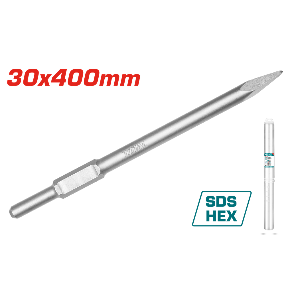 CINCEL PUNTA SDS HEXAGONAL 30X 400 MM SUPER TOTAL (TAC15333011)