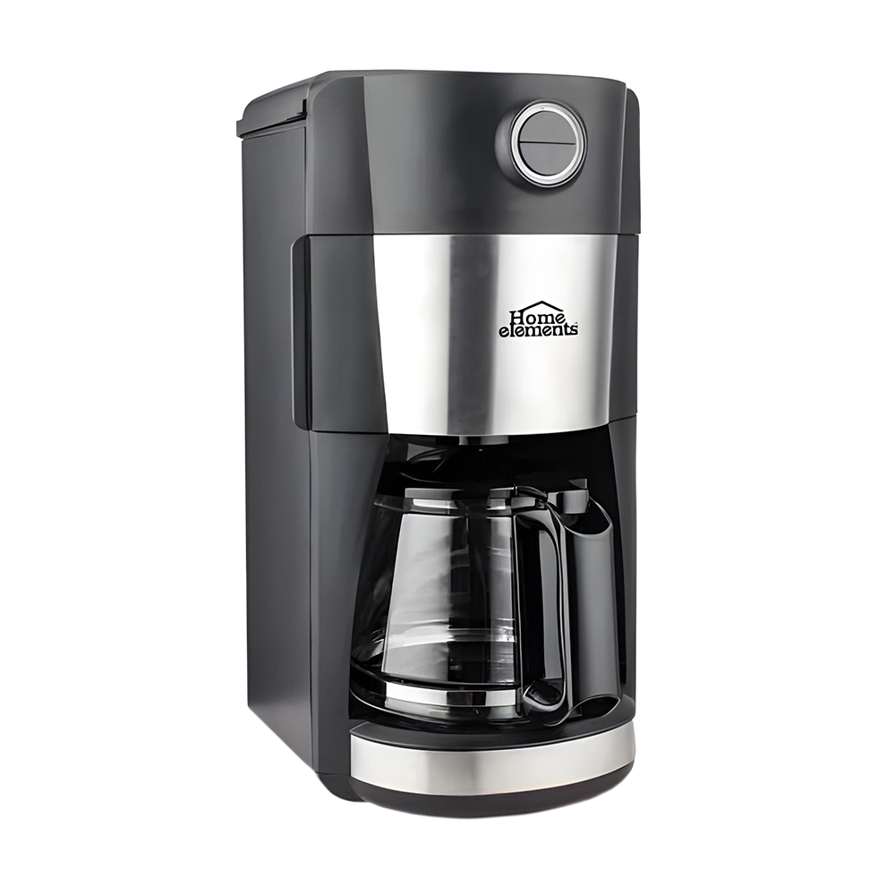 CAFETERA ELECTRICA JARRA DE VIDRIO CON MOLEDOR DE CAFE CAP 12 TAZAS