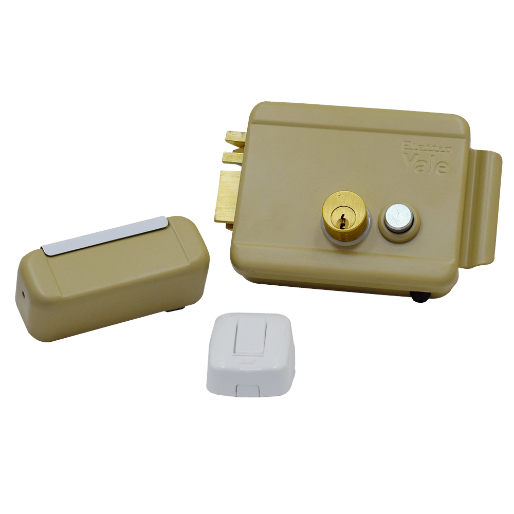 KIT CHAPA ELECTRICA DE S/P YALE 60 MM IZQUIERDA + CABLE 10M + BOTON + TRANSFORMADOR (0010731)