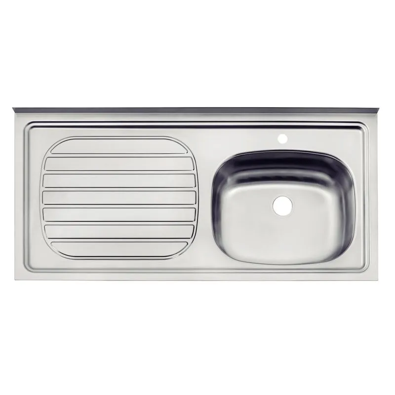 LAVAPLATOS ACERO/INOX 100X50 ESCURRIDOR IZQUIERDO 1 HUECO TRAMONTINA (93422515)