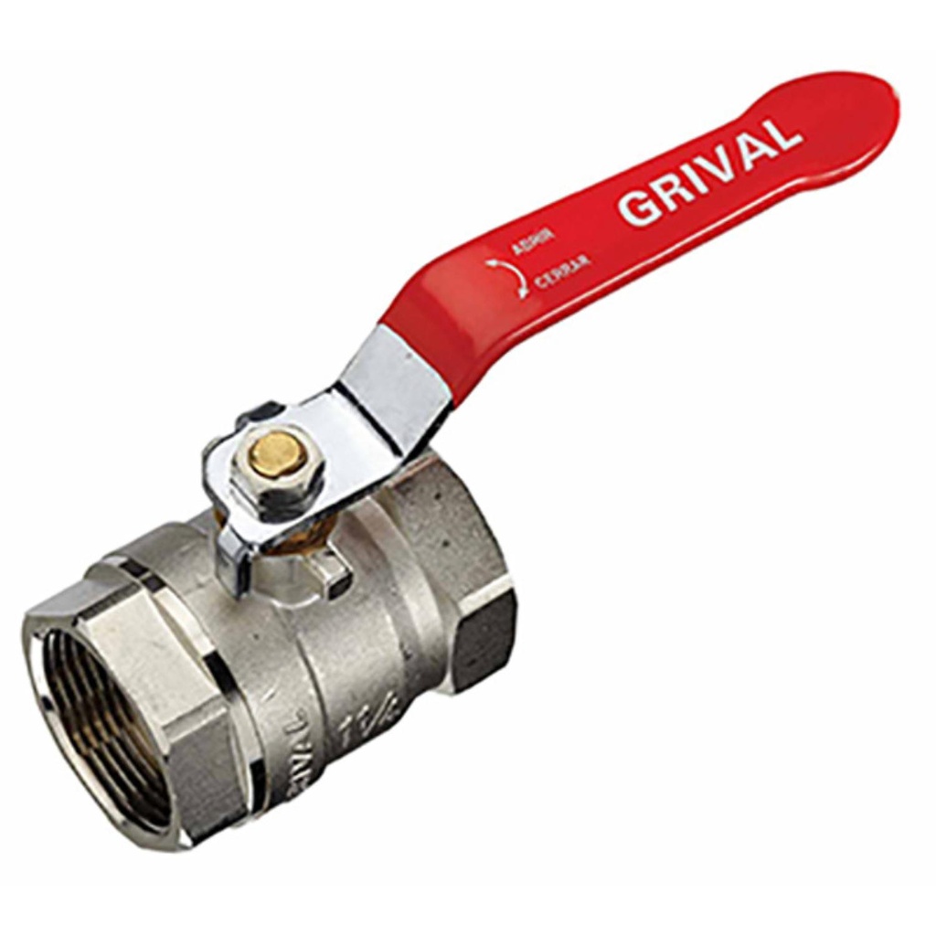 LINEA GRIVAL LLAVE BOLA CROMADA (SATIN) PALANCA DE 1 1/2P REF(797040001)